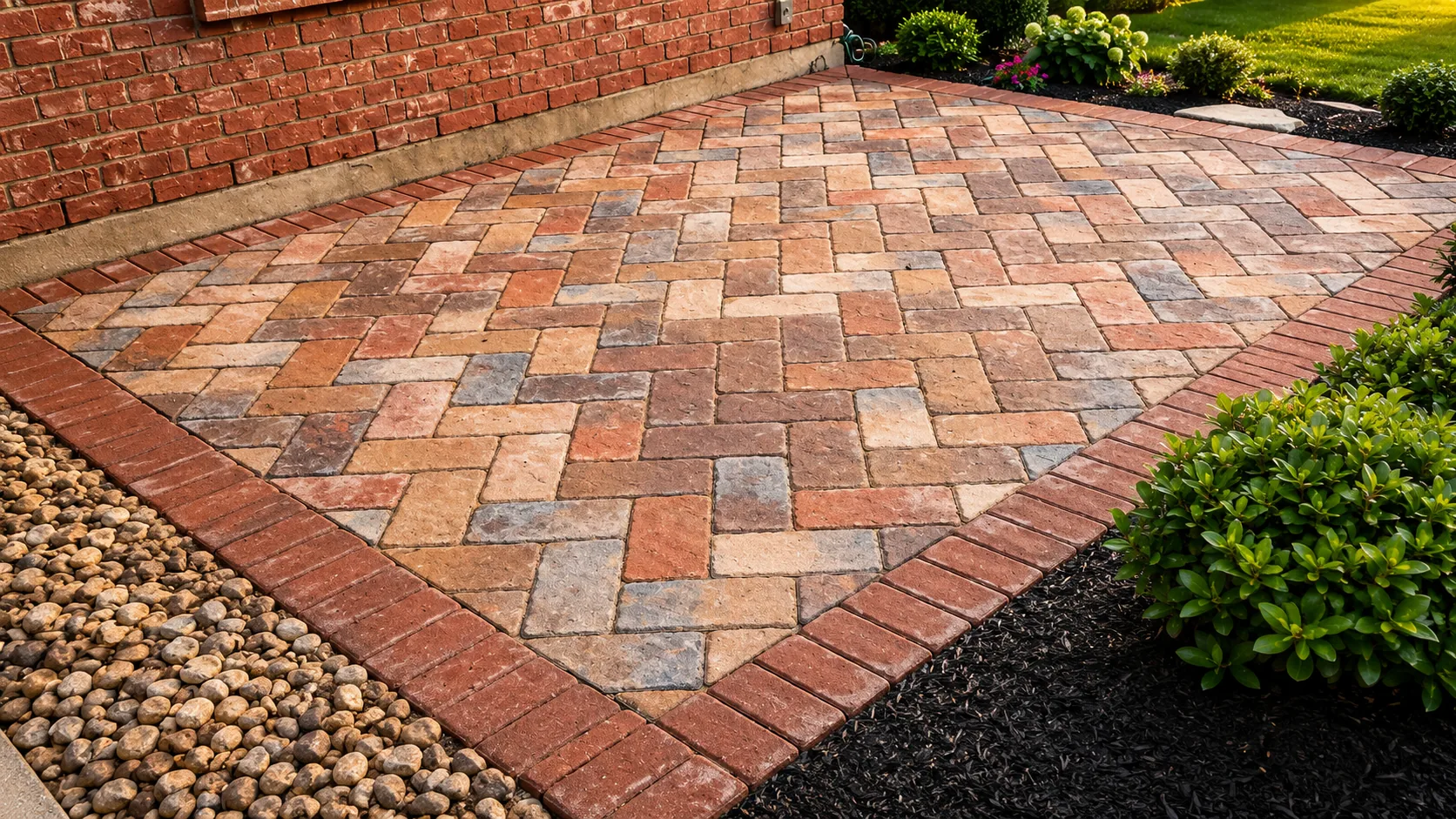 Custom paver patio installation creating an outdoor living space in Dallas Fort Worth