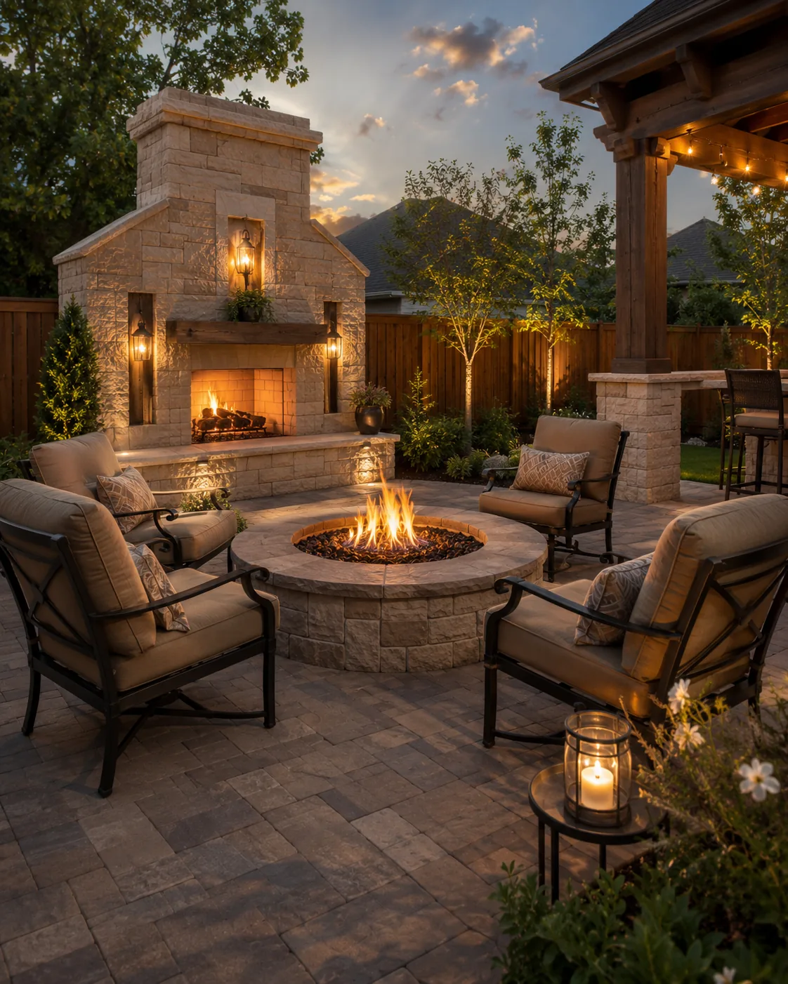 Fire Pits & Fire Features in Dallas-Fort Worth 1 Custom fire pit installation in Dallas Fort Worth backyard