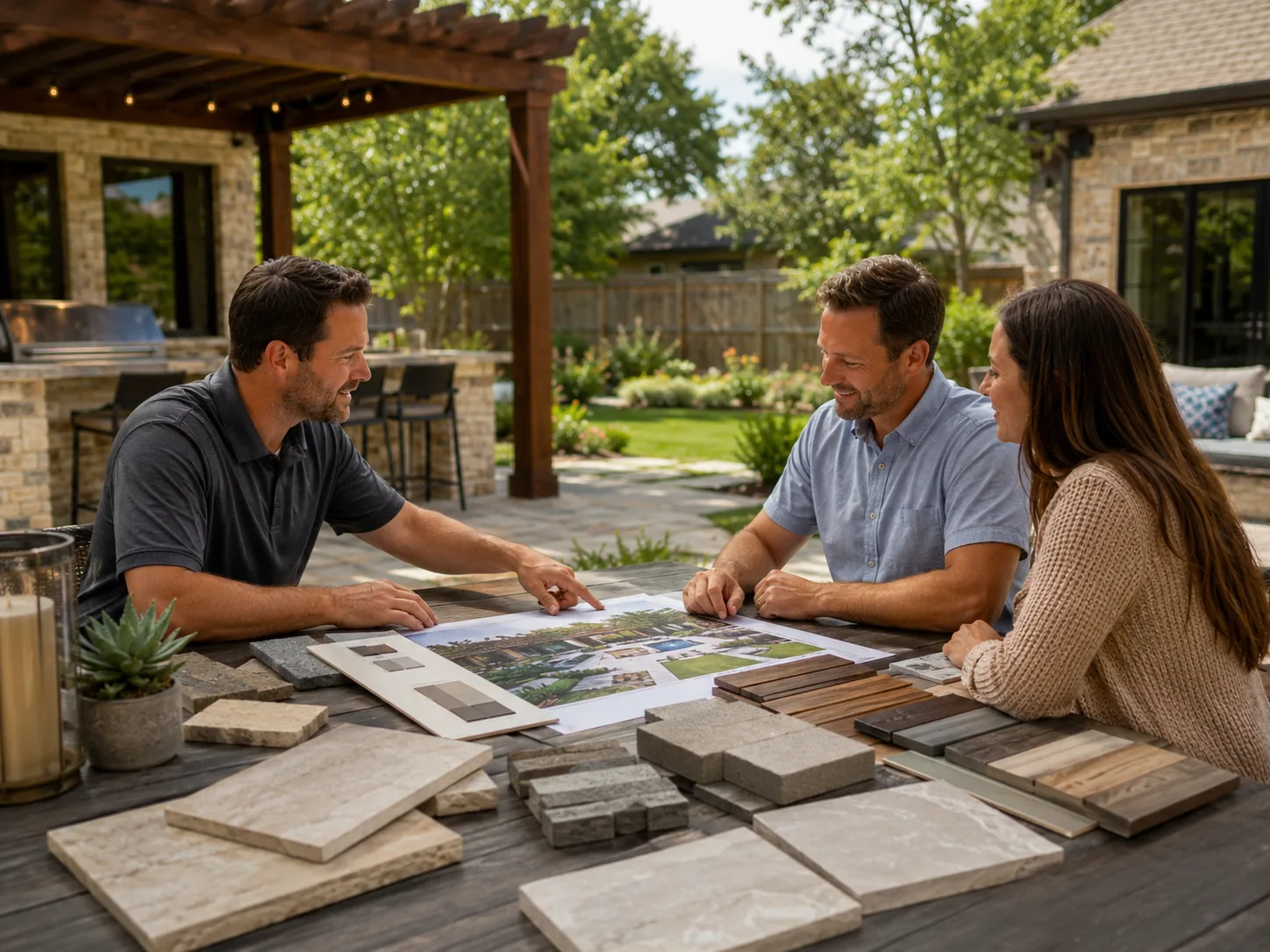 Custom Outdoor Living Services in Duncanville 18 Material selection and outdoor living design planning