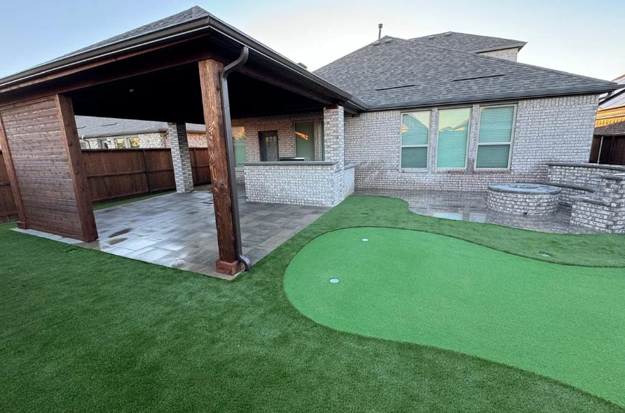 Fire Pits & Fire Features in Dallas-Fort Worth 4 Complete backyard transformation with outdoor living features
